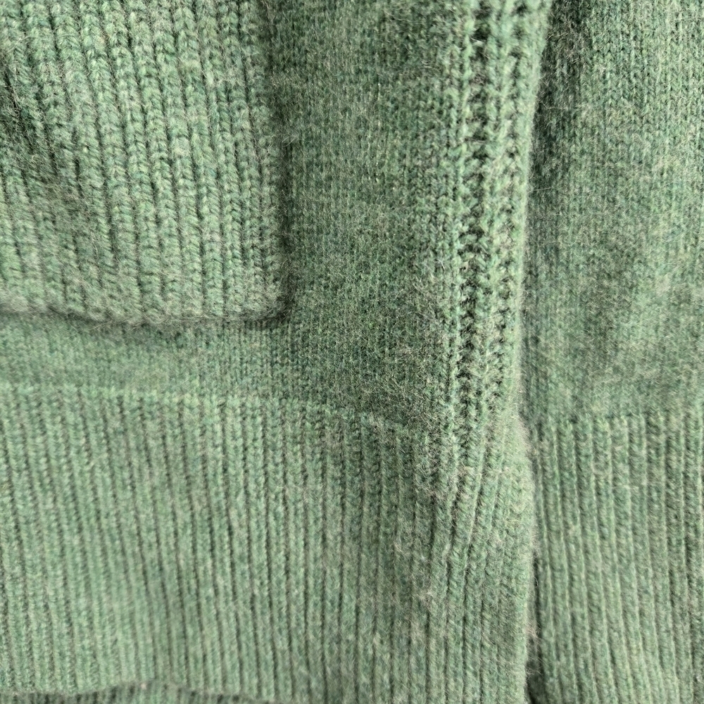 Nanette Lepore Green Turtleneck Sweater Split Hem Pocket Sz Medium - Picture 4 of 9
